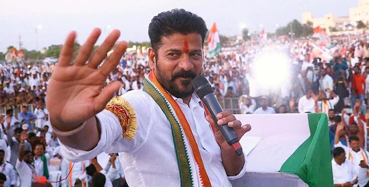 Swearing-in-ceremony of Sri Anumula Revanth Reddy as Chief Minister of Telangana State